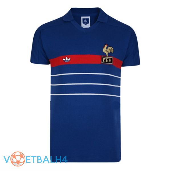 Frankrijk Retro thuis jersey blauw 1984