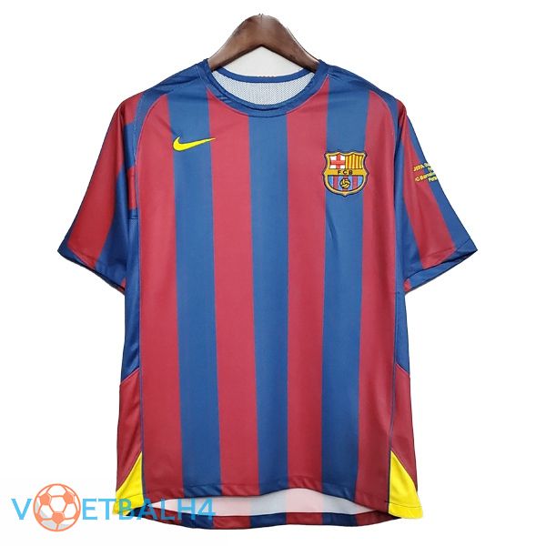 UEFA Kampioens League FC Barcelona Retro thuis jersey blauw 2006