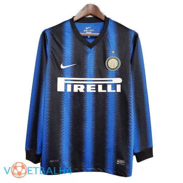 Inter Milan Retro thuis jersey lange mouwblauw 2010-2011