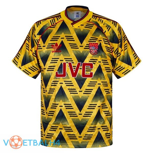 Arsenal Retro uit jersey geel 1991-1993