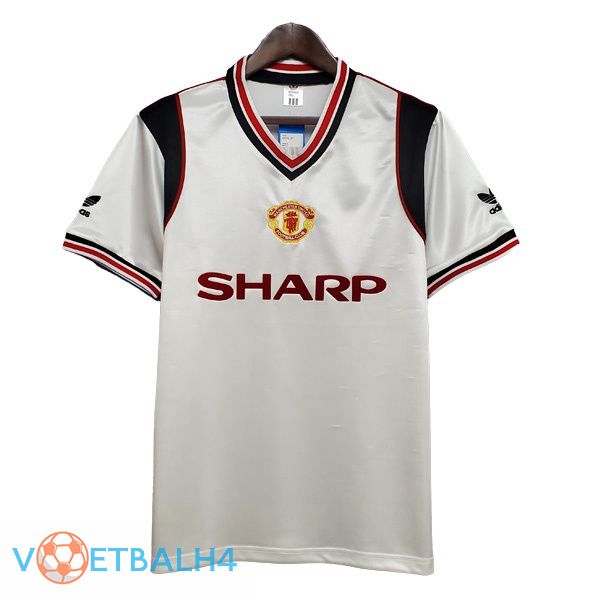 Manchester United Retro uit jersey wit 1985-1986