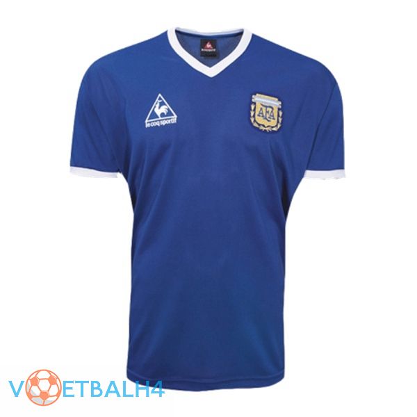 Argentinië Retro uit jersey blauw 1986 wereldbeker