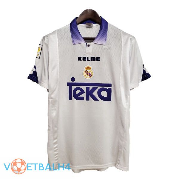 Real Madrid Retro thuis jersey wit 1997-1998