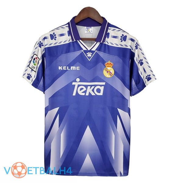 Real Madrid Retro uit jersey blauw 1996-1997