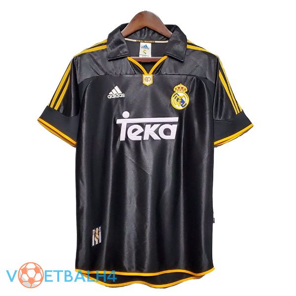 Real Madrid Retro uit jersey zwart 1998-1999