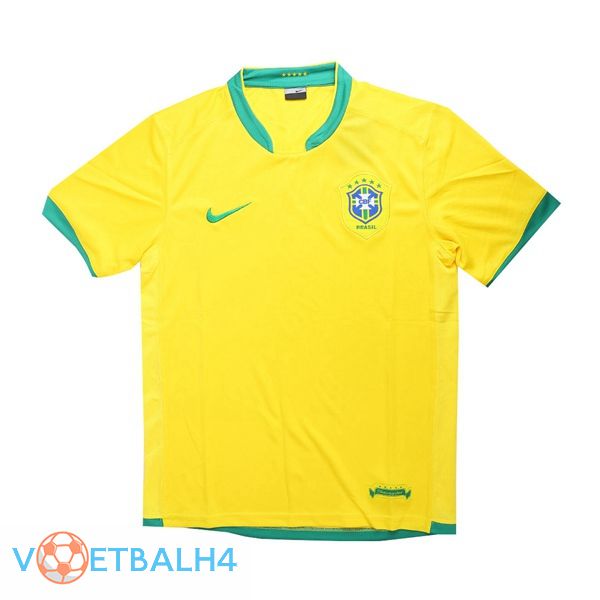 Brazilië Retro thuis jersey geel 2006