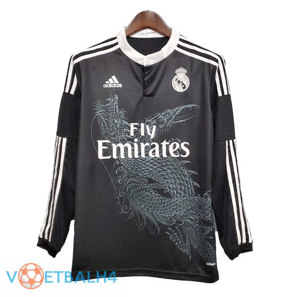 Real Madrid derde jersey Retro lange mouwzwart 2014-2015