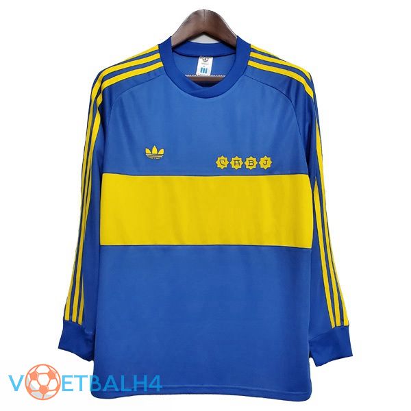 Boca Juniors Retro thuis jersey lange mouwblauw 1981