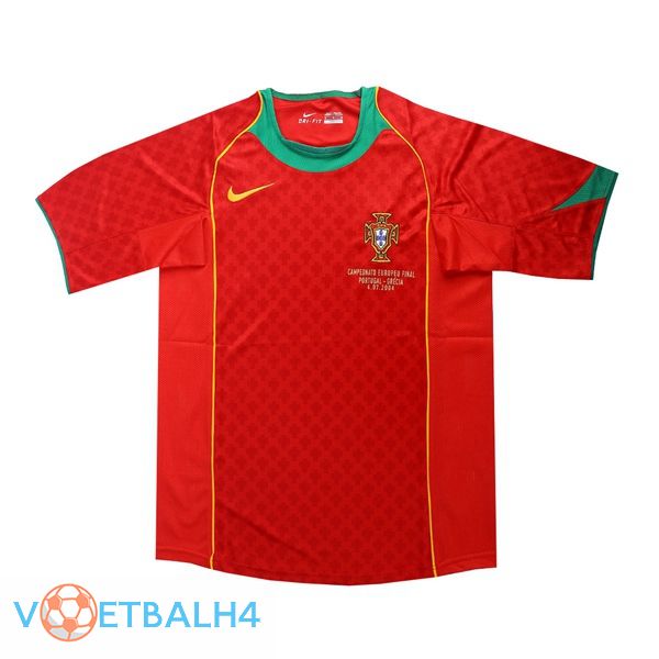 Portugal Retro thuis jersey rood 2004