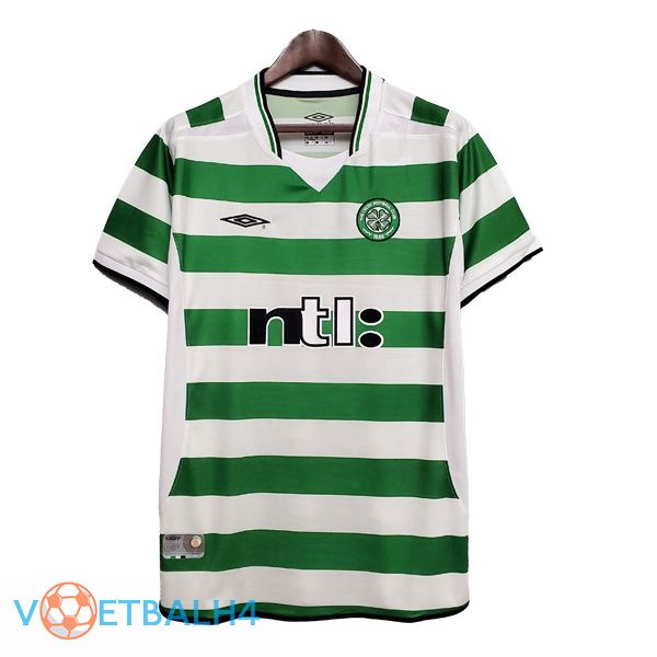 Celtic FC Retro thuis jersey groente wit 2001-2003