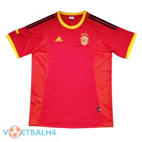 Spanje Retro thuis jersey rood 2002