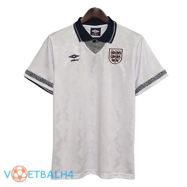 Engeland Retro thuis jersey wit 1990