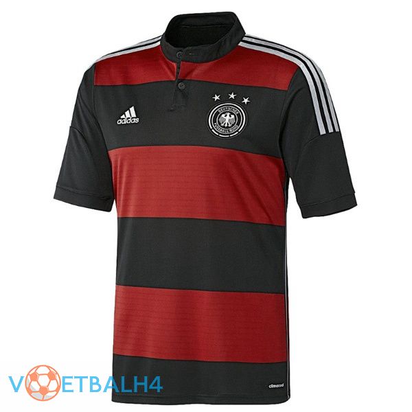 Duitsland Retro uit jersey zwart rood 2014