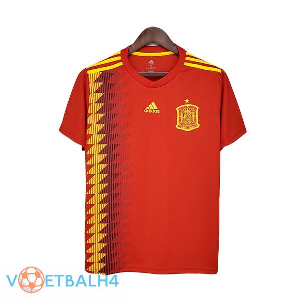 Spanje Retro thuis jersey rood 2018