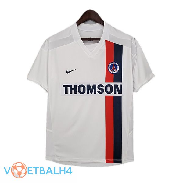 Paris PSG Retro uit jersey wit 2002-2003