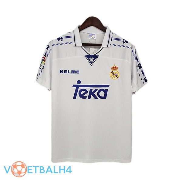 Real Madrid Retro thuis jersey wit 1996-1997