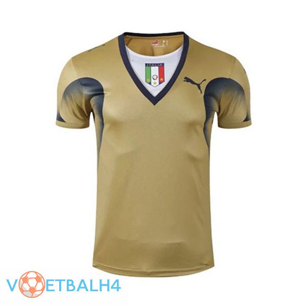 Italië doelman jersey Retro 2006 wereldbeker Kampioen geel