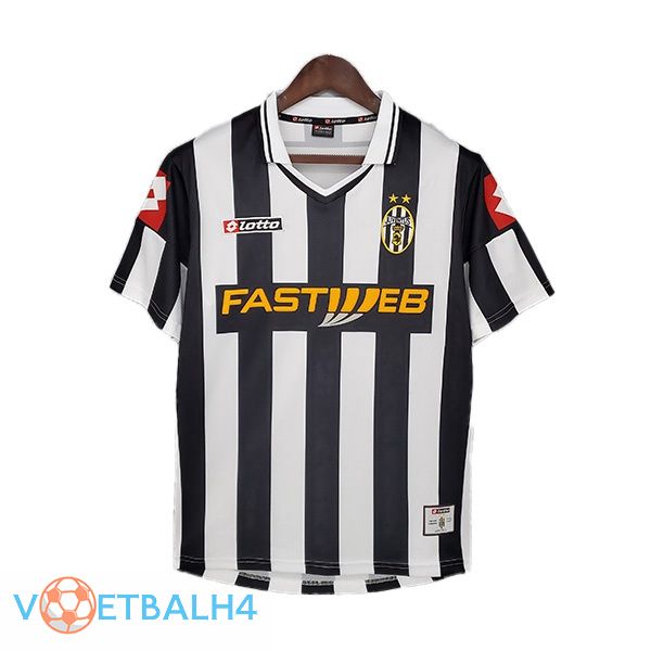 Juventus Retro thuis jersey zwart wit 2001-2002