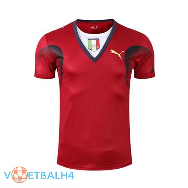 Italië doelman jersey Retro 2006 wereldbeker Kampioen rood