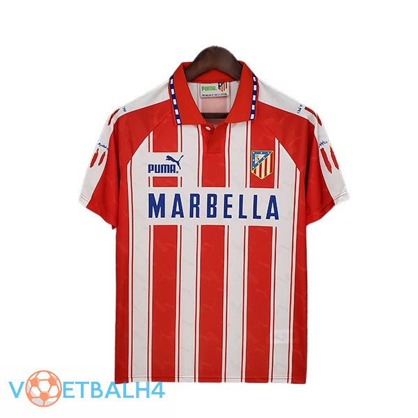 Atletico Madrid Retro thuis jersey rood wit 1994-1995