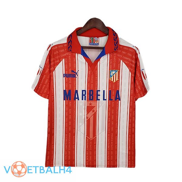 Atletico Madrid Retro thuis jersey rood wit 1995-1996