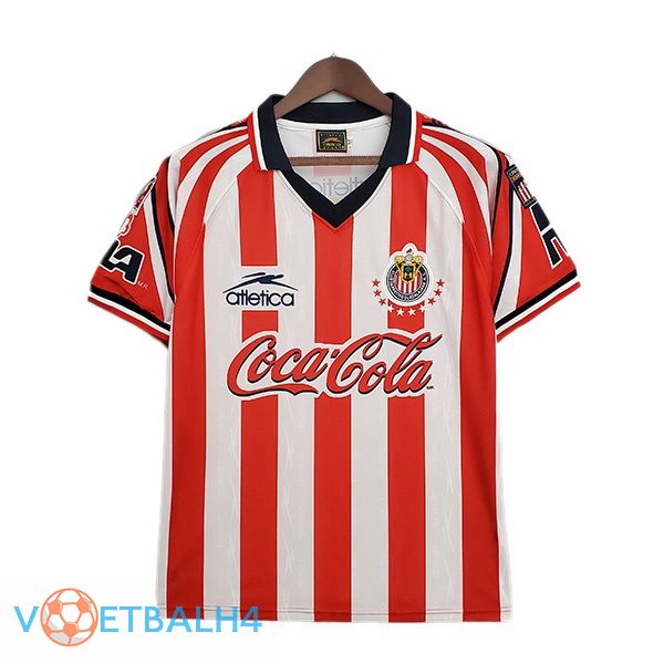 CD Guadalajara Retro thuis jersey rood wit 1998-1999