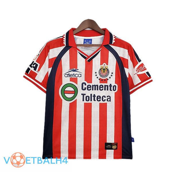 CD Guadalajara Retro thuis jersey rood wit 1999-2000