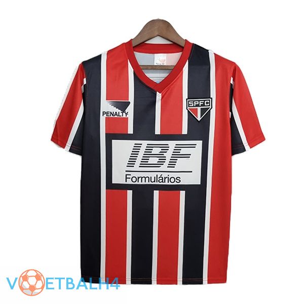 Sao Paulo FC Retro uit jerseys rood zwart 1991