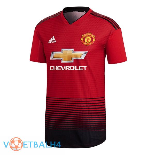 Manchester United jersey thuis Retro rood zwart 2018-2019