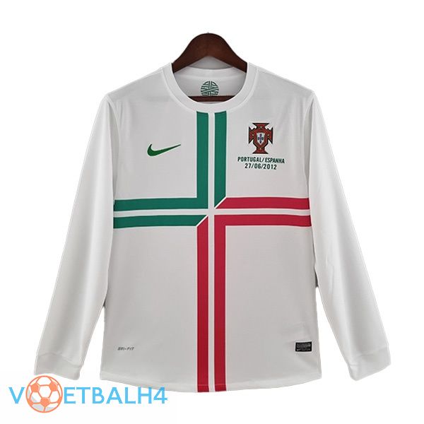 Portugal jersey uit Retro lange mouwwit 2012