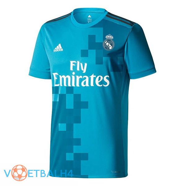 Real Madrid Retro jersey derde blauw 2017-2018