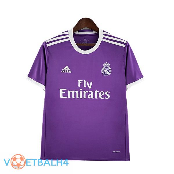 Real Madrid Retro voetbal jerseys uit paars 2017-2018