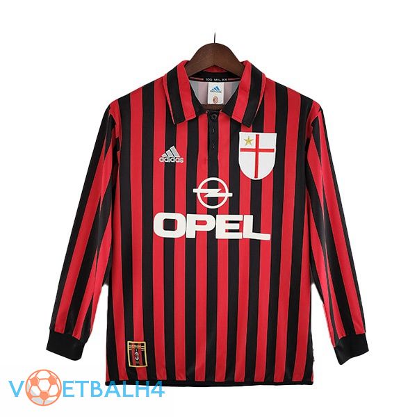 AC Milan Retro voetbal jerseys thuis rood 1999-2000