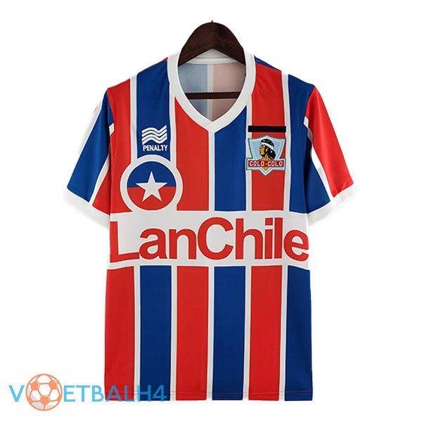 Colo-Colo Retro voetbal jersey uit blauw rood 1986