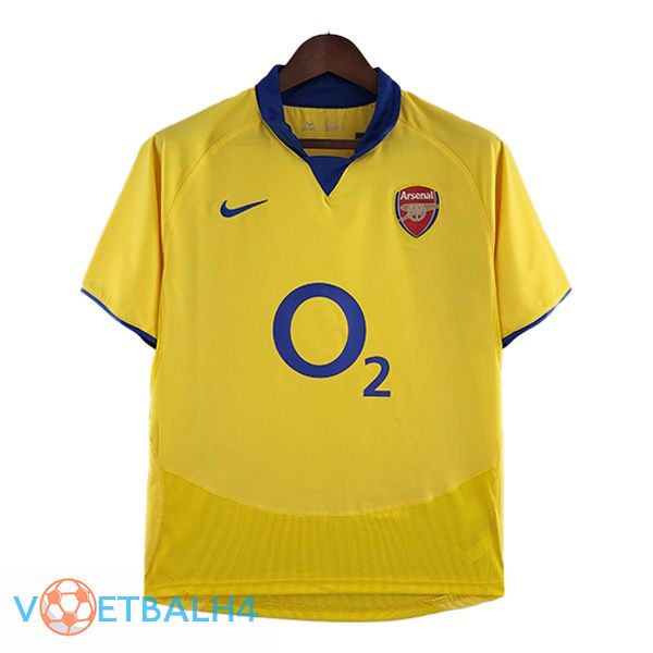 Arsenal Retro voetbal jersey uit geel 2003-2005