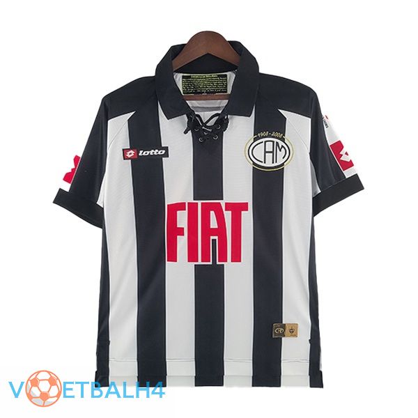 Atletico Mineiro Retro voetbal jersey thuis zwart wit 2008