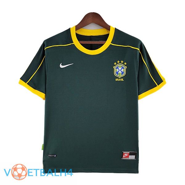 Brazilië voetbal jersey doelman Retro groente 1998