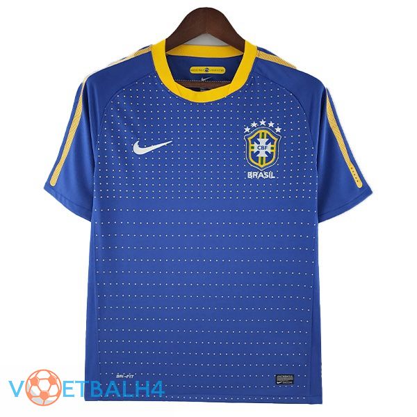 Brazilië Retro voetbal jerseys uit blauw 2010