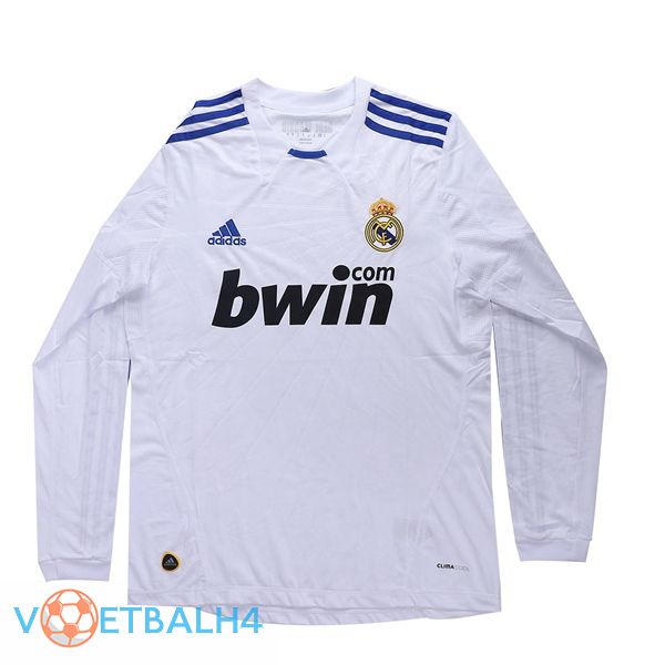 Real Madrid Retro thuis jersey lange mouwwit 2010-2011