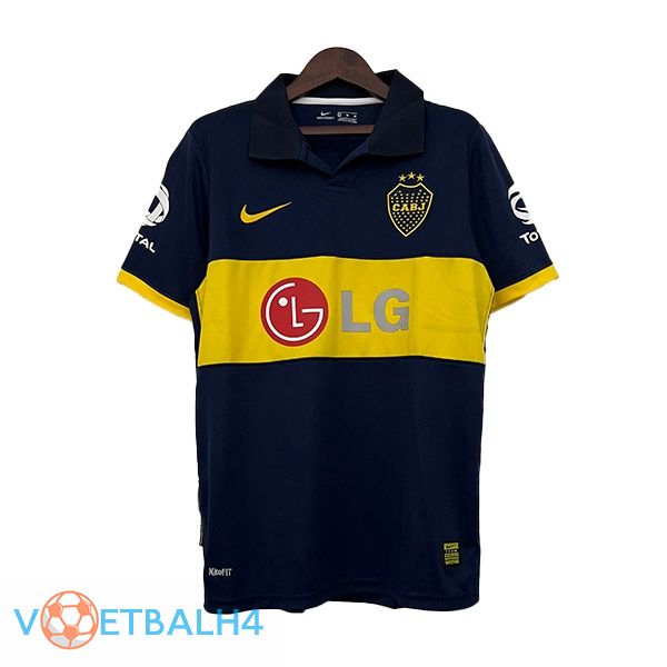 Boca Juniors Retro voetbal jersey thuis zwart geel 2009-2010