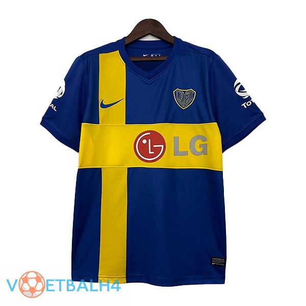 Boca Juniors Retro voetbal jersey Speciale editie blauw geel 2009-2010