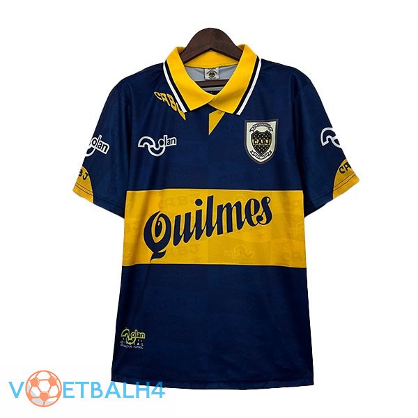 Boca Juniors Retro voetbal jersey thuis blauw geel 1995-1997