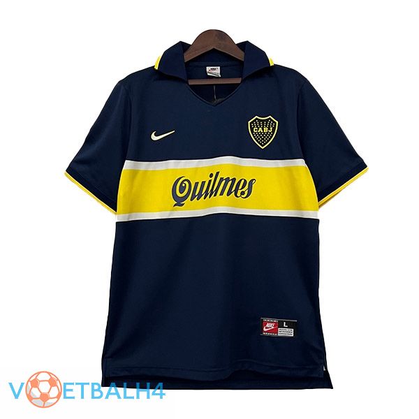 Boca Juniors Retro voetbal jersey thuis zwart geel 1996-1997