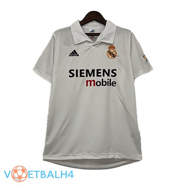 Real Madrid Retro voetbal jersey thuis wit 2002-2003