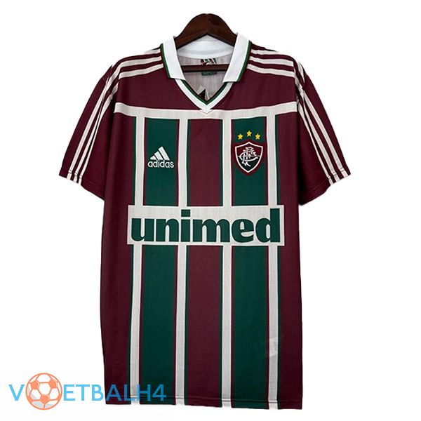 Fluminense Retro voetbal jersey thuis rood groente 2003