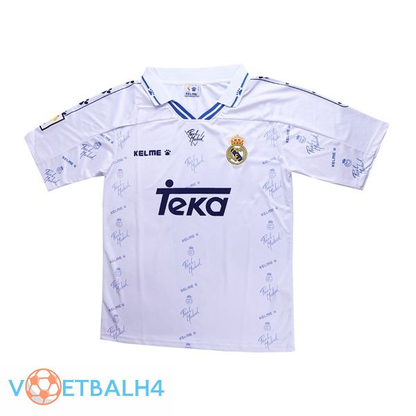 Real Madrid Retro thuis jersey wit 1994-1996