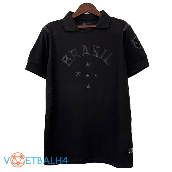 Brazilië Retro voetbal jersey derde zwart 2013-2014