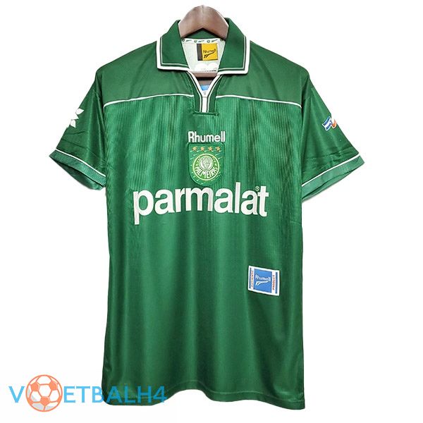 Palmeiras Retro voetbal jersey 100th Anniversary zwart groente