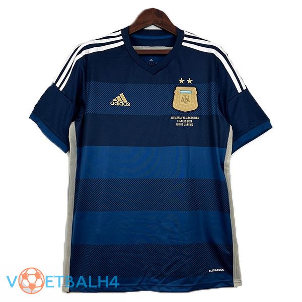 Argentinië Retro voetbal jersey uit koninklijk blauw 2014