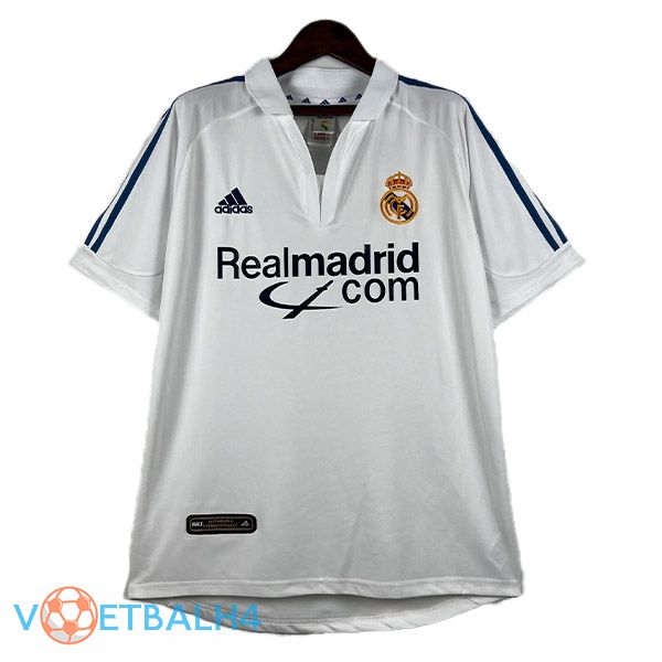 Real Madrid Retro voetbal jersey thuis wit 2001-2002